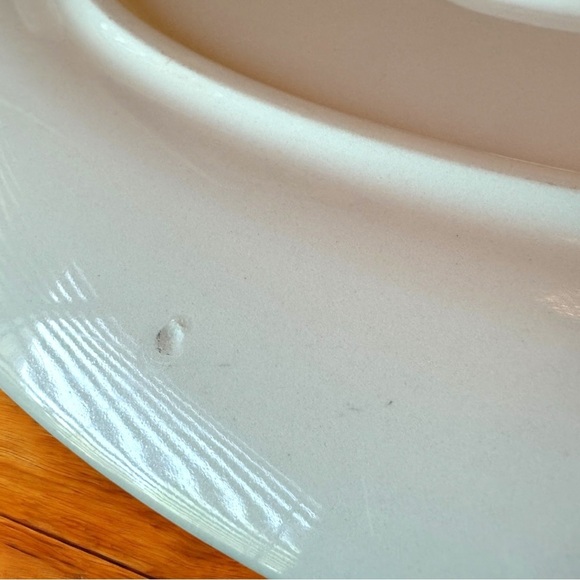 Vintage Taylor Smith Taylor Serving Plate & Bowl Set – Pink Interior, Floral - Picture 12 of 13